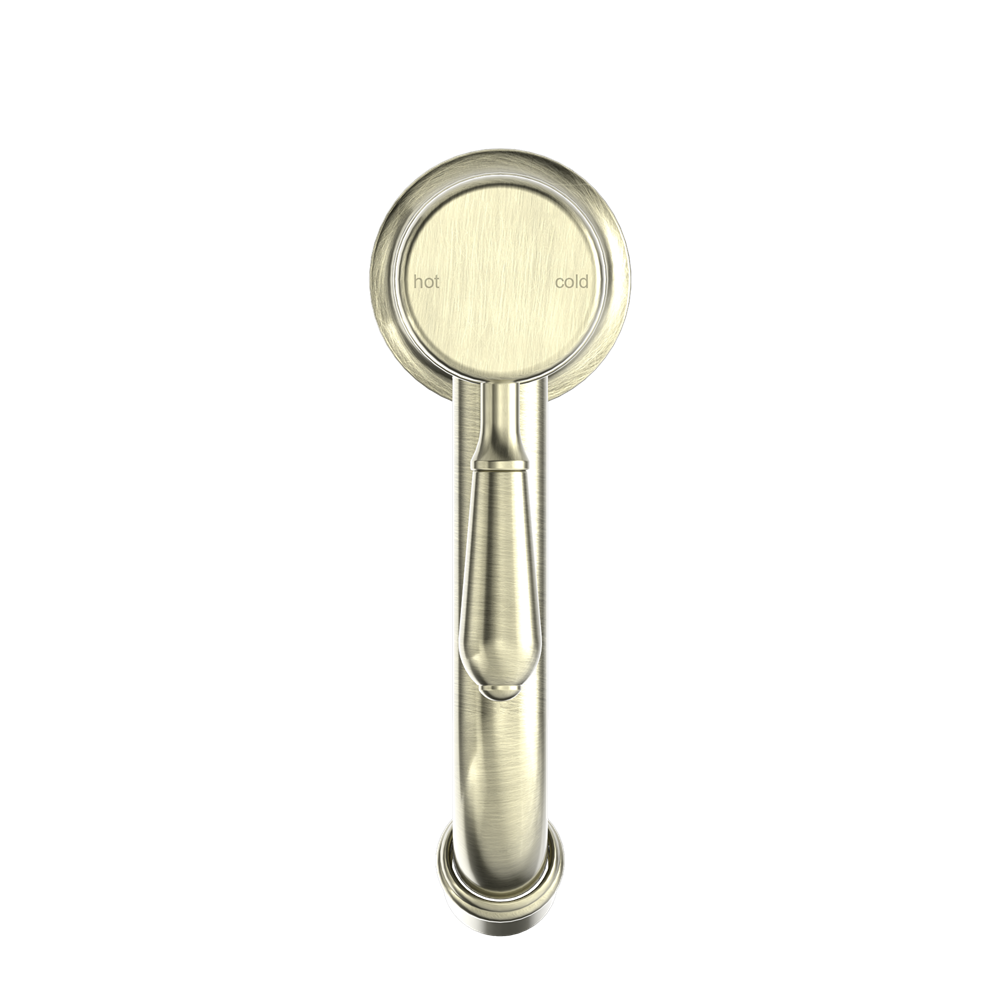 YORK STRAIGHT BASIN MIXER WITH METAL LEVER AGED BRASS (NR692101B02AB) AGED BRASS