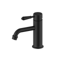 YORK STRAIGHT BASIN MIXER WITH METAL LEVER MATTE BLACK