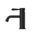 YORK STRAIGHT BASIN MIXER WITH METAL LEVER MATTE BLACK
