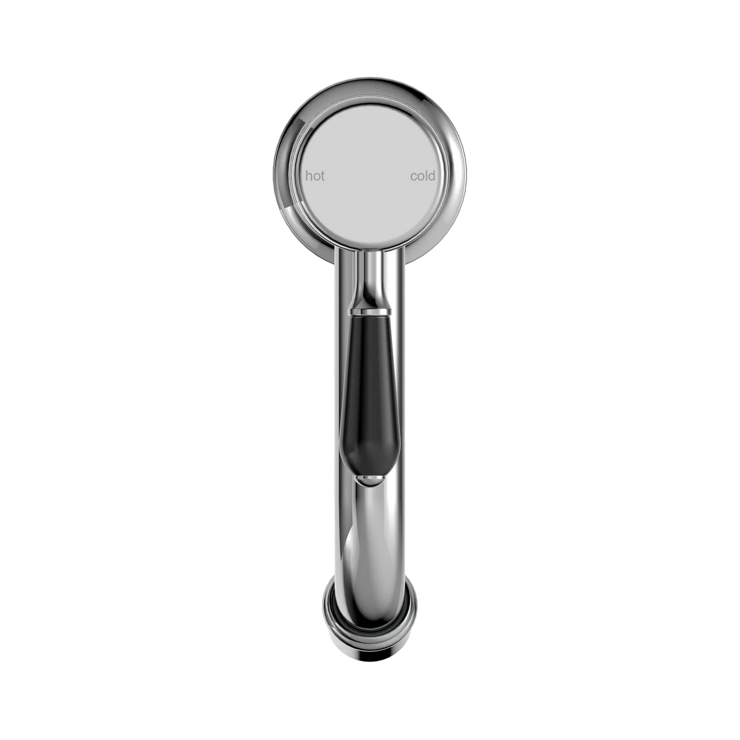 York Straight Basin Mixer With Black Porcelain Lever