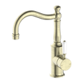 YORK BASIN MIXER HOOK SPOUT WITH AGED BRASS