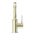 YORK BASIN MIXER HOOK SPOUT WITH AGED BRASS