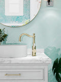 YORK BASIN MIXER HOOK SPOUT WITH AGED BRASS