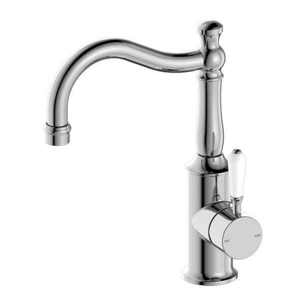 YORK BASIN MIXER HOOK SPOUT WITH CHROME