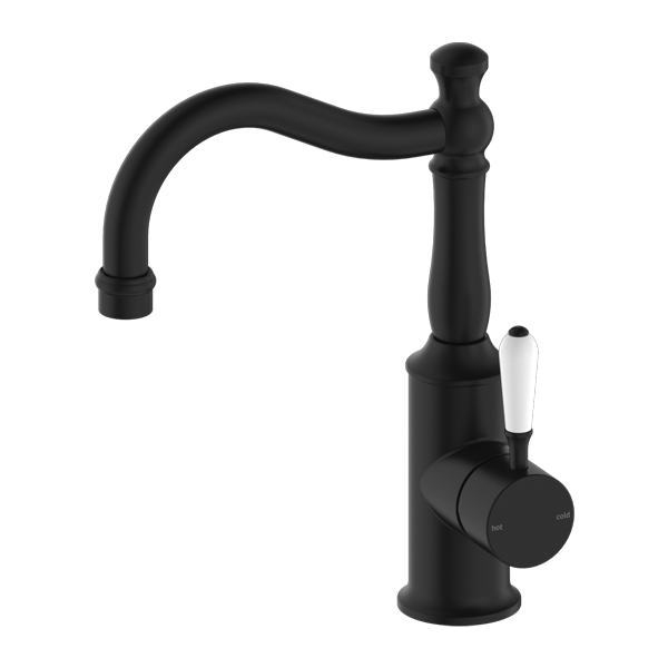 YORK BASIN MIXER HOOK SPOUT WITH MATTE BLACK