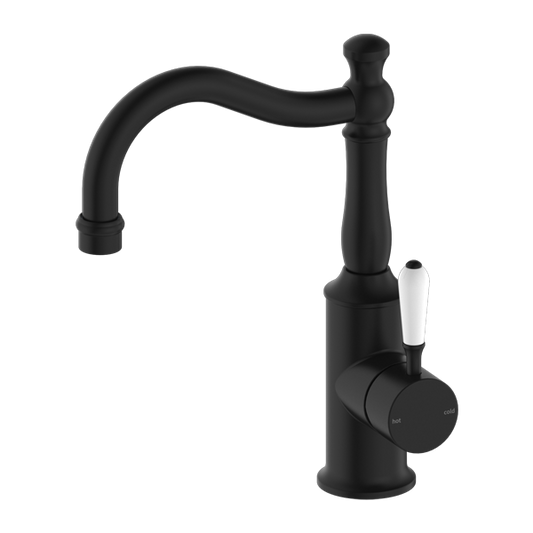 YORK BASIN MIXER HOOK SPOUT WITH MATTE BLACK