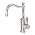 YORK BASIN MIXER HOOK SPOUT WITH METAL LEVER BRUSHED NICKEL