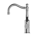 York Basin Mixer Hook Spout With Black Porcelain Lever
