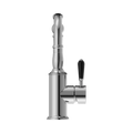 York Basin Mixer Hook Spout With Black Porcelain Lever