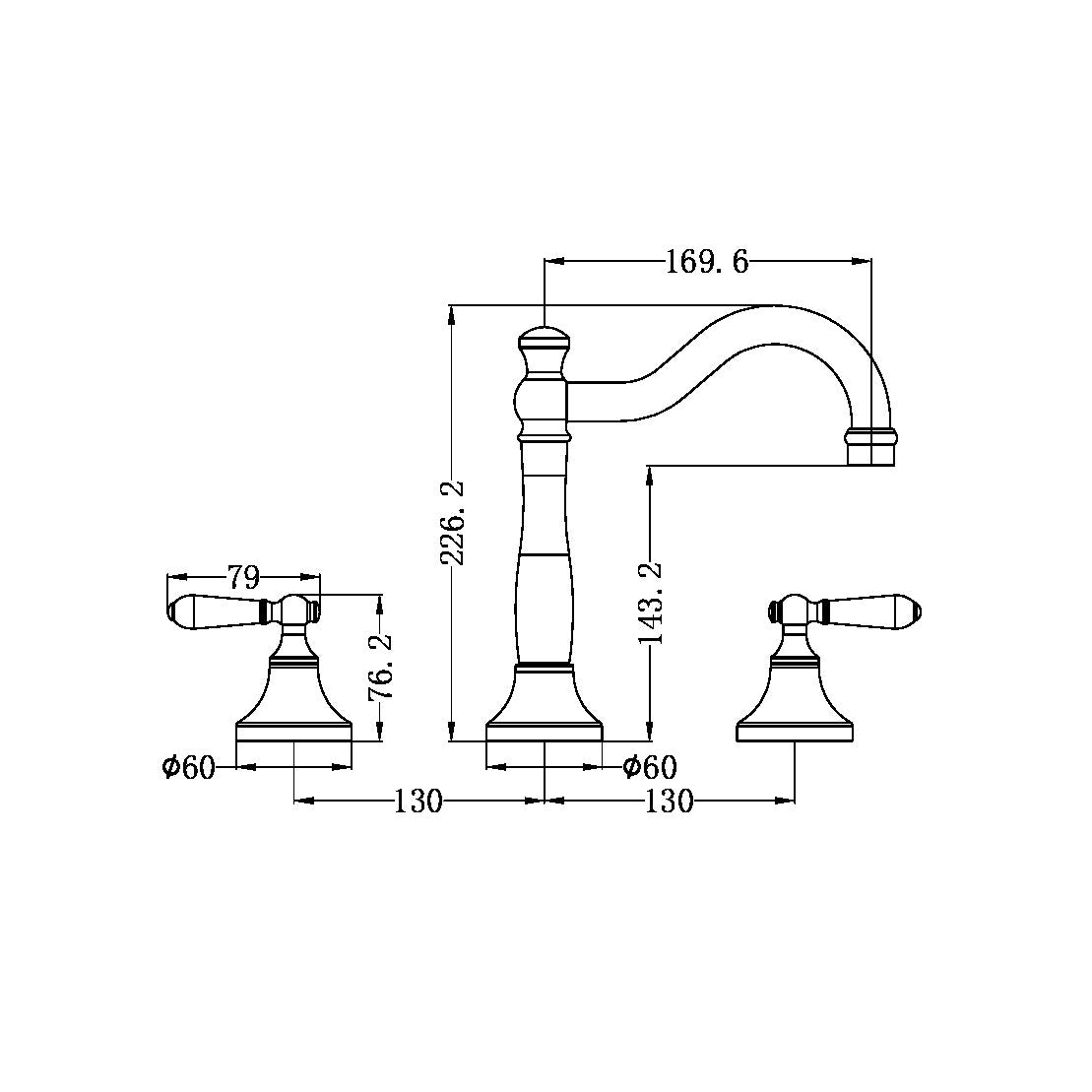 YORK BASIN SET WITH METAL LEVER BRUSHED NICKEL