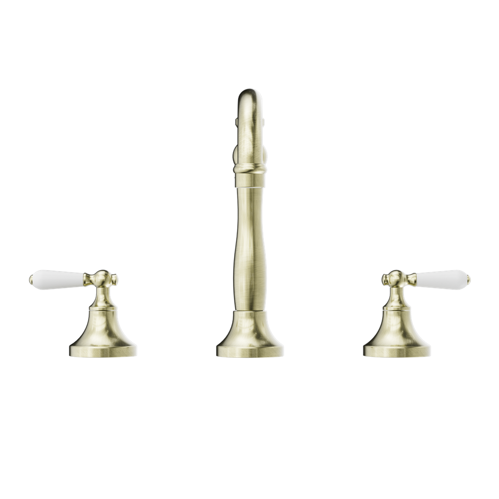 YORK BASIN SET WITH AGED BRASS
