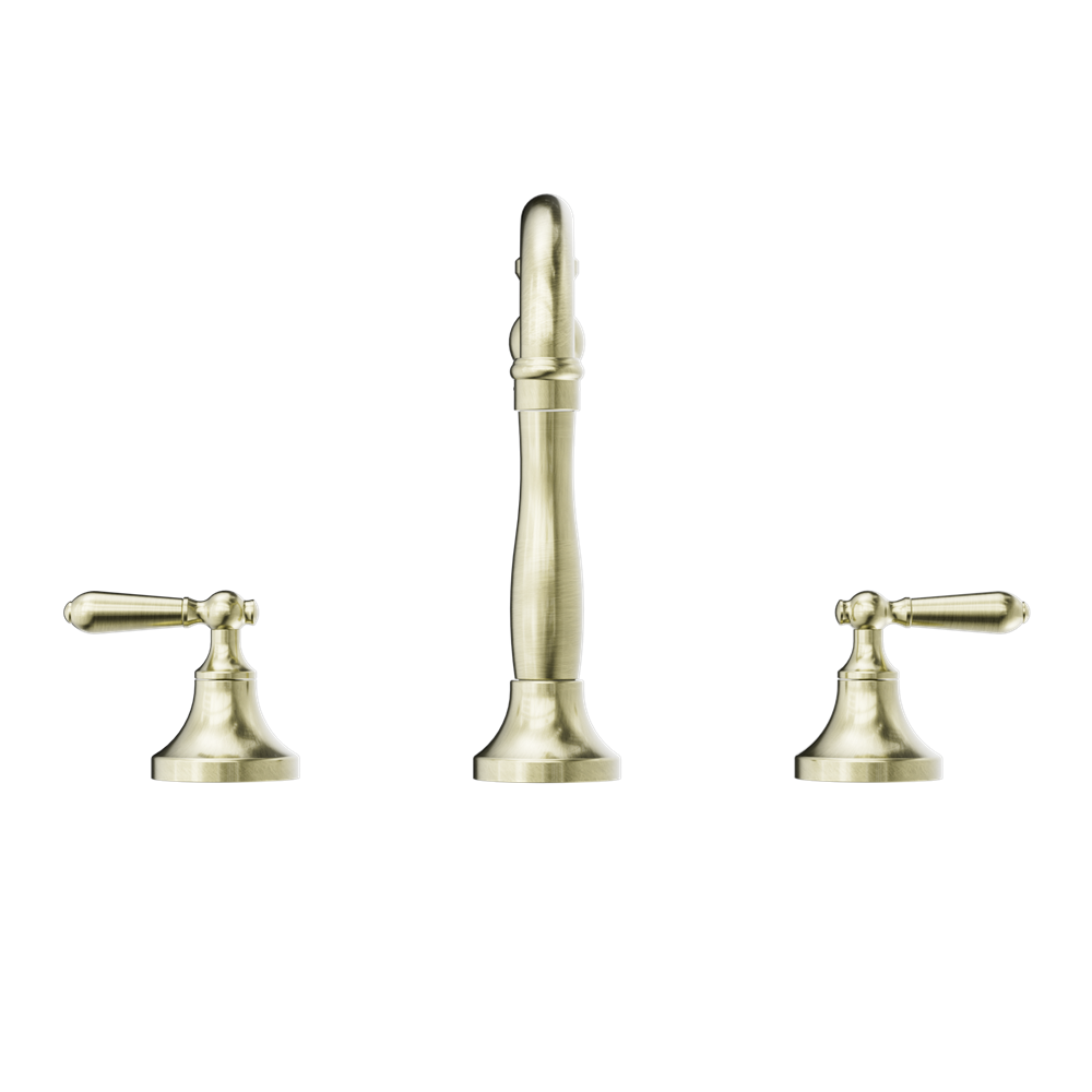 YORK BASIN SET WITH METAL LEVER AGED BRASS (NR692102A02AB) AGED BRASS