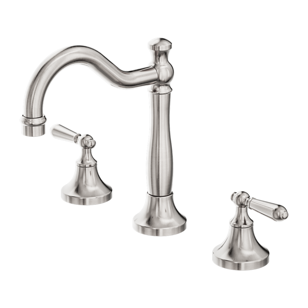 YORK BASIN SET WITH METAL LEVER BRUSHED NICKEL