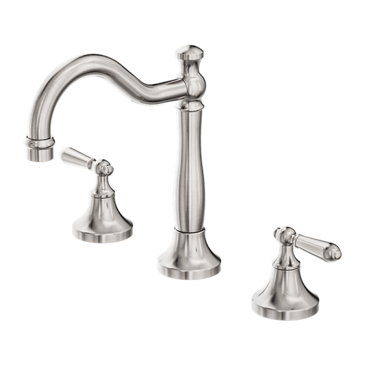 YORK BASIN SET WITH METAL LEVER BRUSHED NICKEL