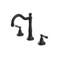 YORK BASIN SET WITH METAL LEVER MATTE BLACK
