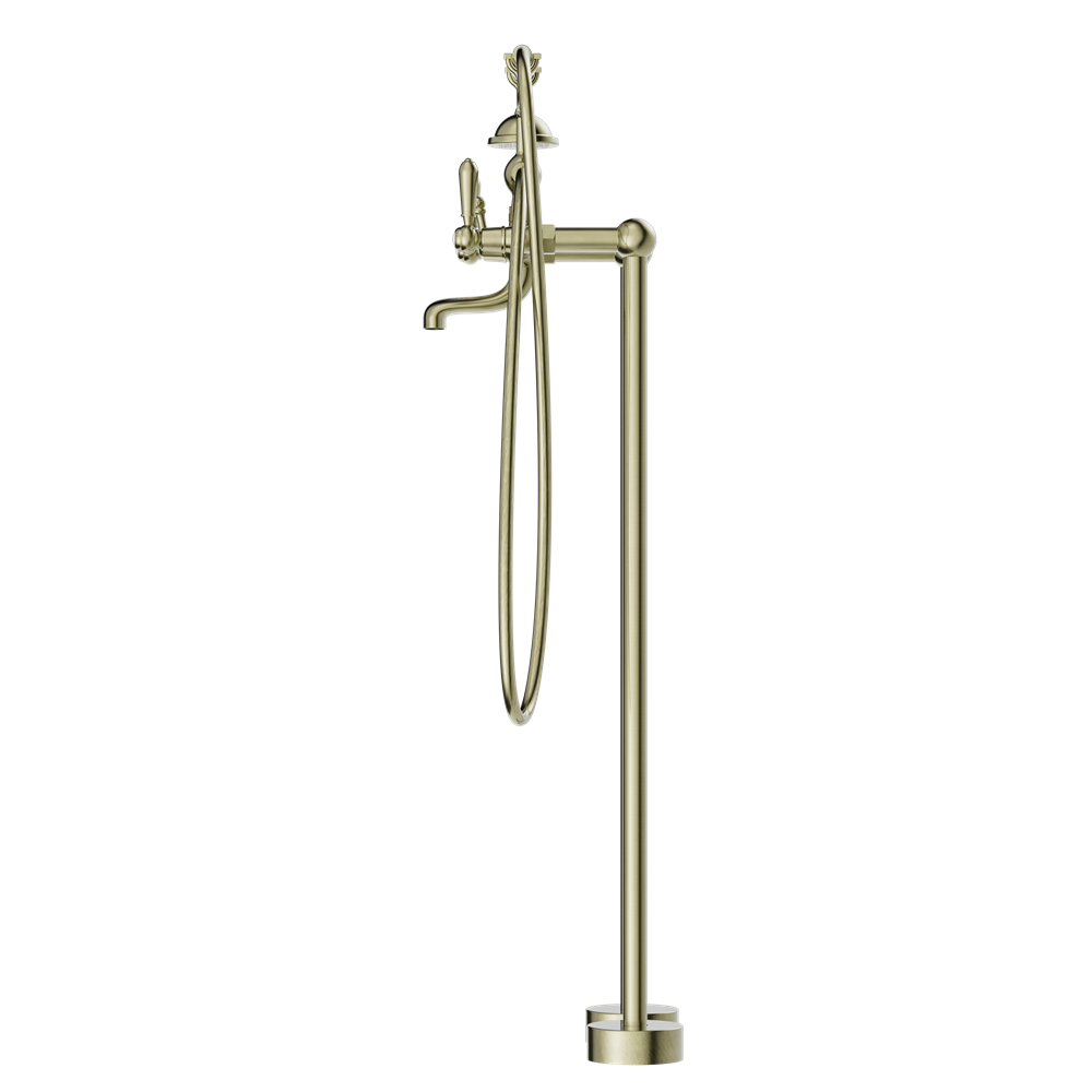 YORK FREESTANDING BATH SET WITH METAL HAND SHOWER AGED BRASS (NR692103A02AB) AGED BRASS