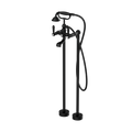 YORK FREESTANDING BATH SET WITH METAL HAND SHOWER MATTE BLACK