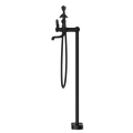 YORK FREESTANDING BATH SET WITH METAL HAND SHOWER MATTE BLACK