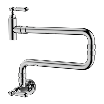 York Wall Mounted Pot Filler Chrome — Chrome & Stainless