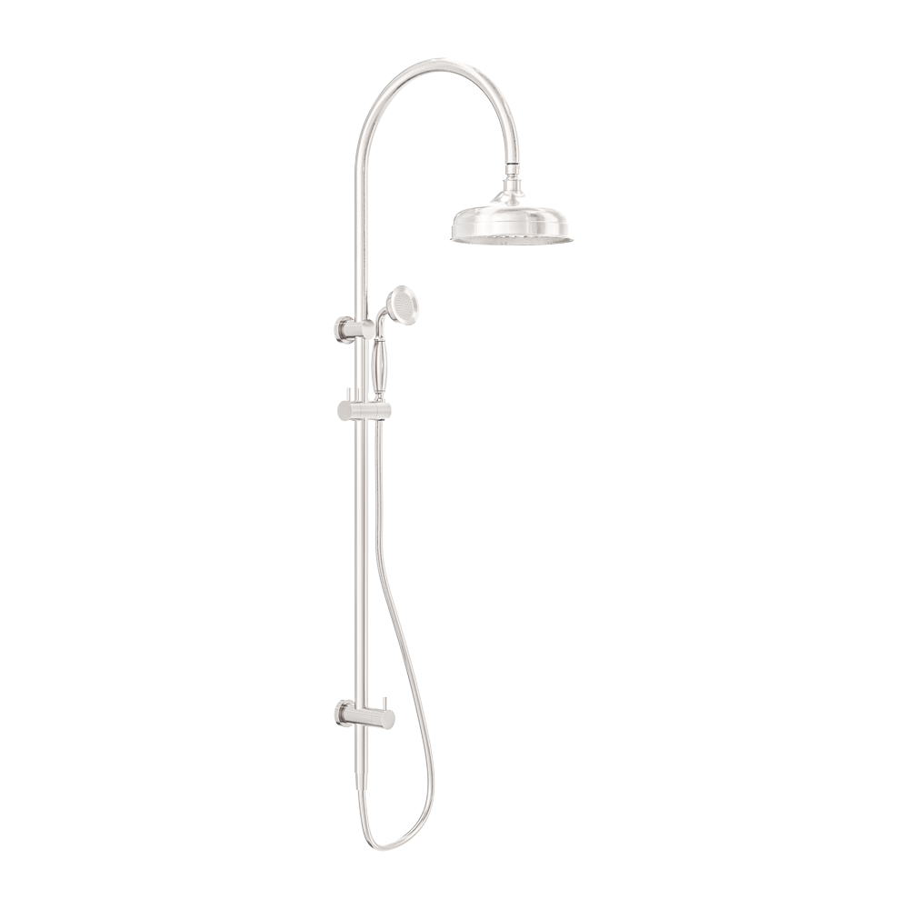 YORK TWIN SHOWER WITH METAL HAND SHOWER BRUSHED NICKEL