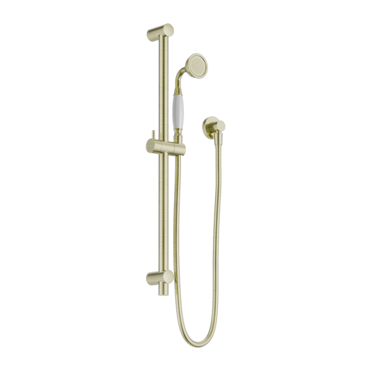 YORK SHOWER RAIL WITH AGED BRASS