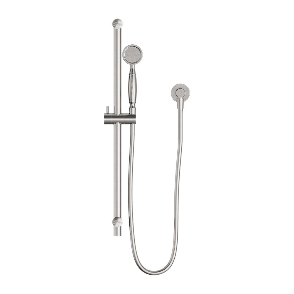 YORK SHOWER RAIL WITH METAL HAND SHOWER BRUSHED NICKEL