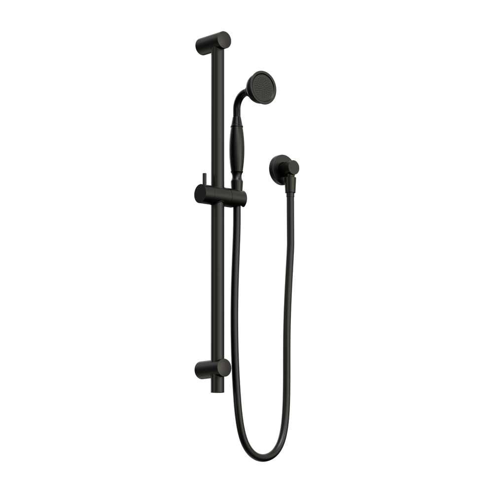 YORK SHOWER RAIL WITH METAL HAND SHOWER MATTE BLACK