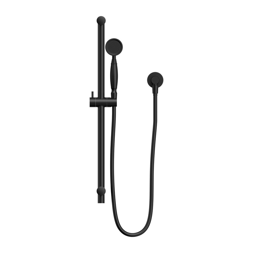 YORK SHOWER RAIL WITH METAL HAND SHOWER MATTE BLACK