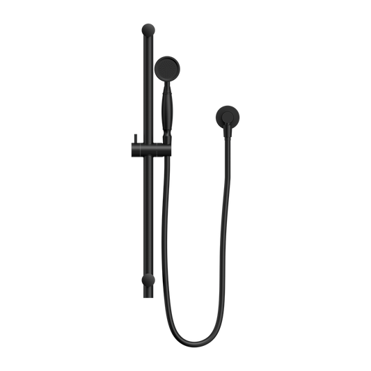 YORK SHOWER RAIL WITH METAL HAND SHOWER MATTE BLACK