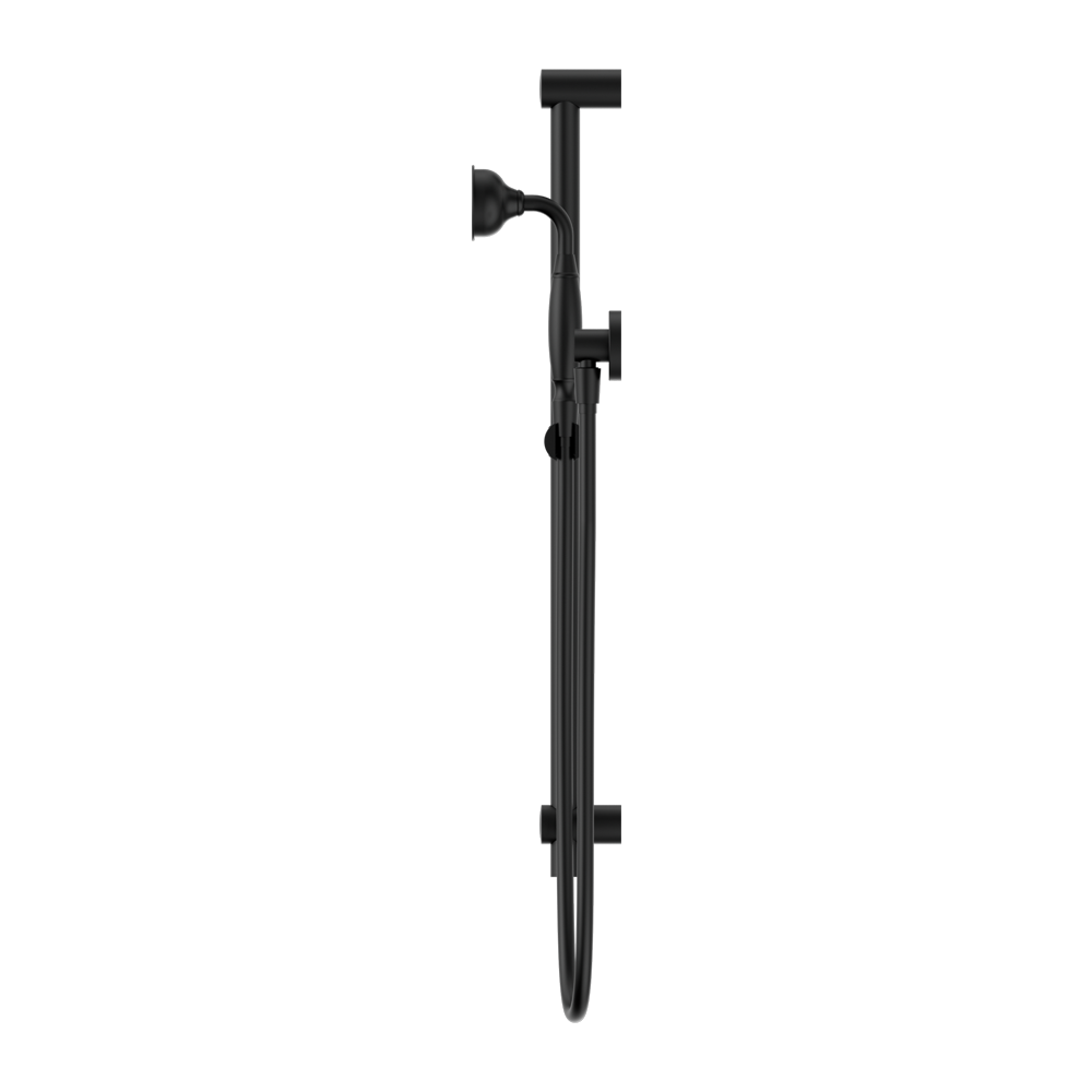YORK SHOWER RAIL WITH METAL HAND SHOWER MATTE BLACK