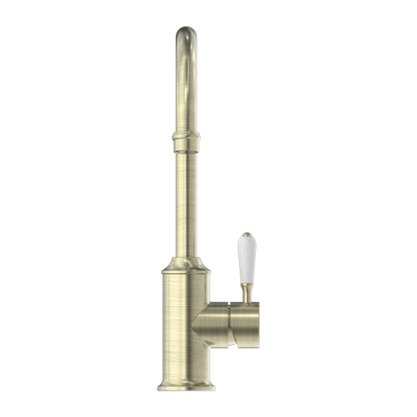 YORK KITCHEN MIXER GOOSENECK SPOUT WITH AGED BRASS
