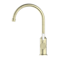 YORK KITCHEN MIXER GOOSENECK SPOUT WITH AGED BRASS