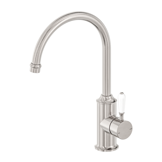 YORK KITCHEN MIXER GOOSENECK SPOUT WITH BRUSHED NICKEL
