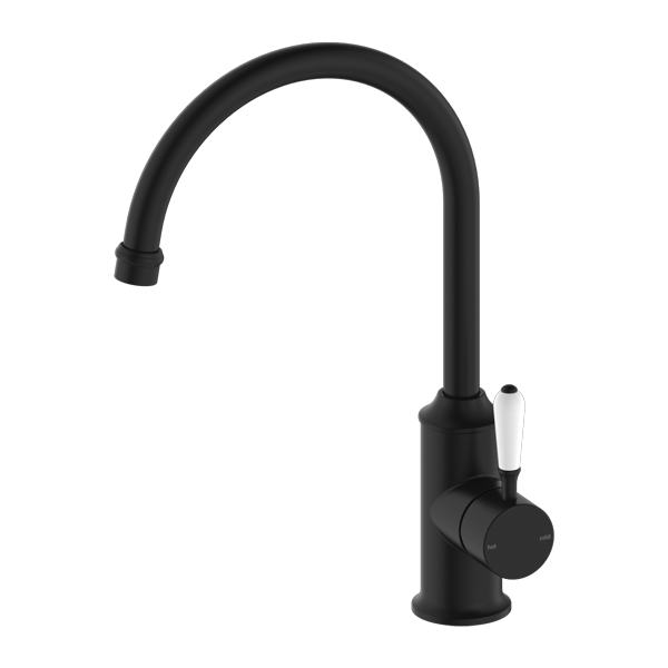 YORK KITCHEN MIXER GOOSENECK SPOUT WITH MATTE BLACK
