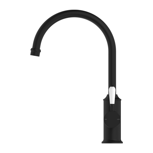 YORK KITCHEN MIXER GOOSENECK SPOUT WITH MATTE BLACK