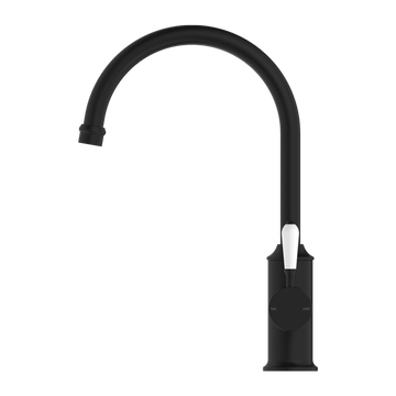 York Kitchen Mixer Gooseneck Spout With Matte Black — Kitchen Mixers & Taps