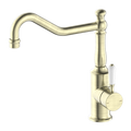 YORK KITCHEN MIXER HOOK SPOUT WITH AGED BRASS