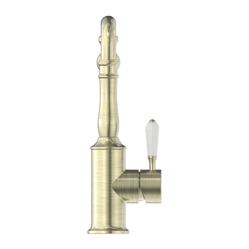 York Kitchen Mixer Hook Spout With Aged Brass — Gold & Brass, Kitchen Mixers & Taps
