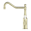 YORK KITCHEN MIXER HOOK SPOUT WITH AGED BRASS