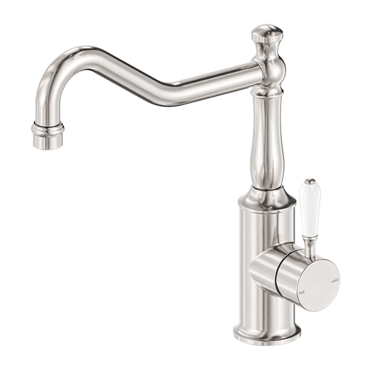 YORK KITCHEN MIXER HOOK SPOUT WITH BRUSHED NICKEL