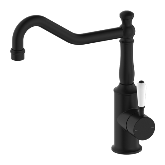 YORK KITCHEN MIXER HOOK SPOUT WITH MATTE BLACK