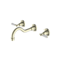YORK WALL BASIN SET WITH AGED BRASS