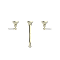 YORK WALL BASIN SET WITH AGED BRASS