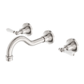YORK WALL BASIN SET WITH BRUSHED NICKEL
