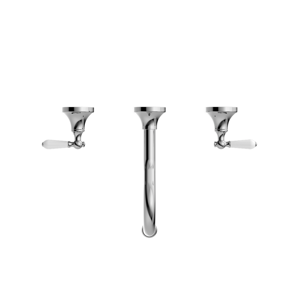 YORK WALL BASIN SET WITH CHROME