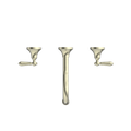 YORK WALL BASIN SET WITH METAL LEVER AGED BRASS (NR692107A02AB) AGED BRASS
