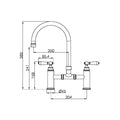 YORK BRIDGE KITCHEN SET BRUSHED NICKEL