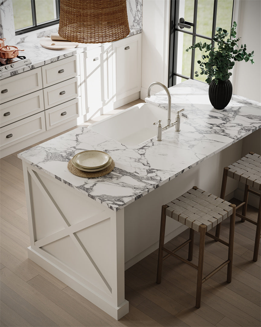 York Bridge Kitchen Set Brushed Nickel — Kitchen Mixers & Taps