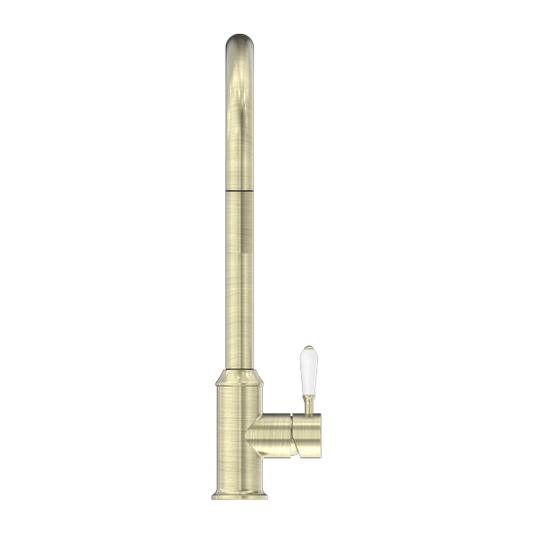 YORK PULL OUT SINK MIXER WITH VEGIE SPRAY FUNCTION WITH AGED BRASS