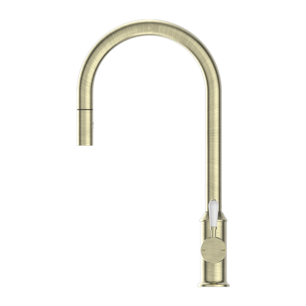 YORK PULL OUT SINK MIXER WITH VEGIE SPRAY FUNCTION WITH AGED BRASS